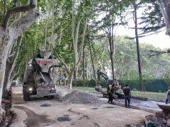 为你让；而东、西花圃“青石板道”也初现“新